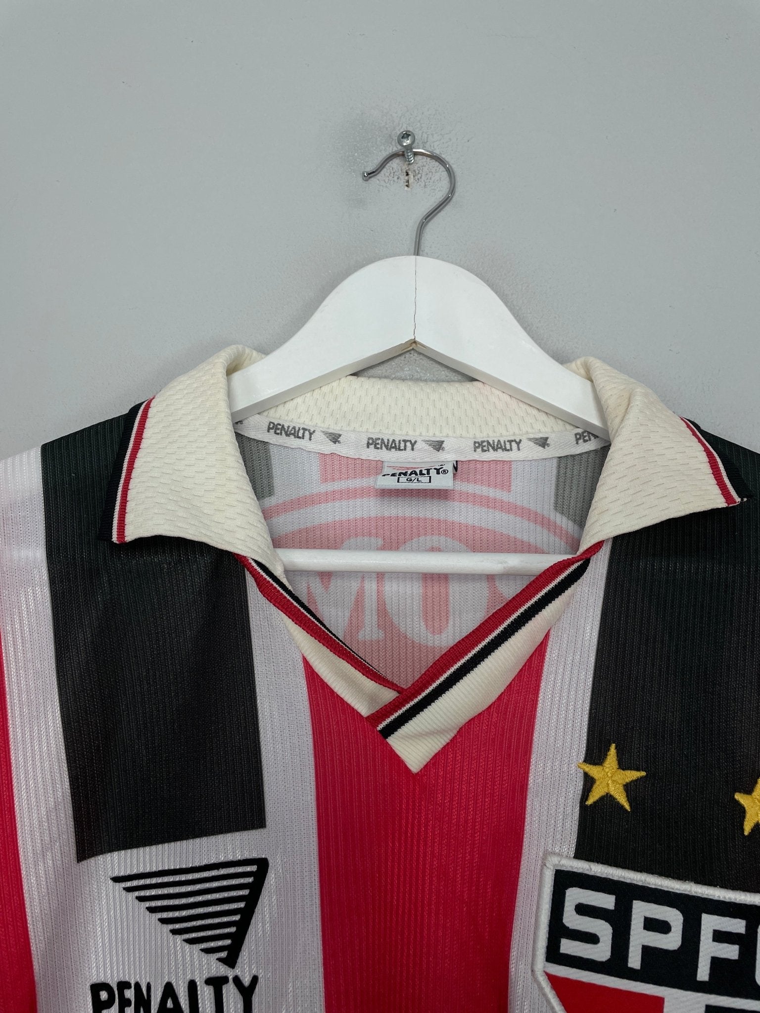 Shop 1997/99 SAO PAULO #6 AWAY SHIRT (L) PENALTY, classic football shirts, vintage football shirts & retro soccer jerseys at Cult Kits