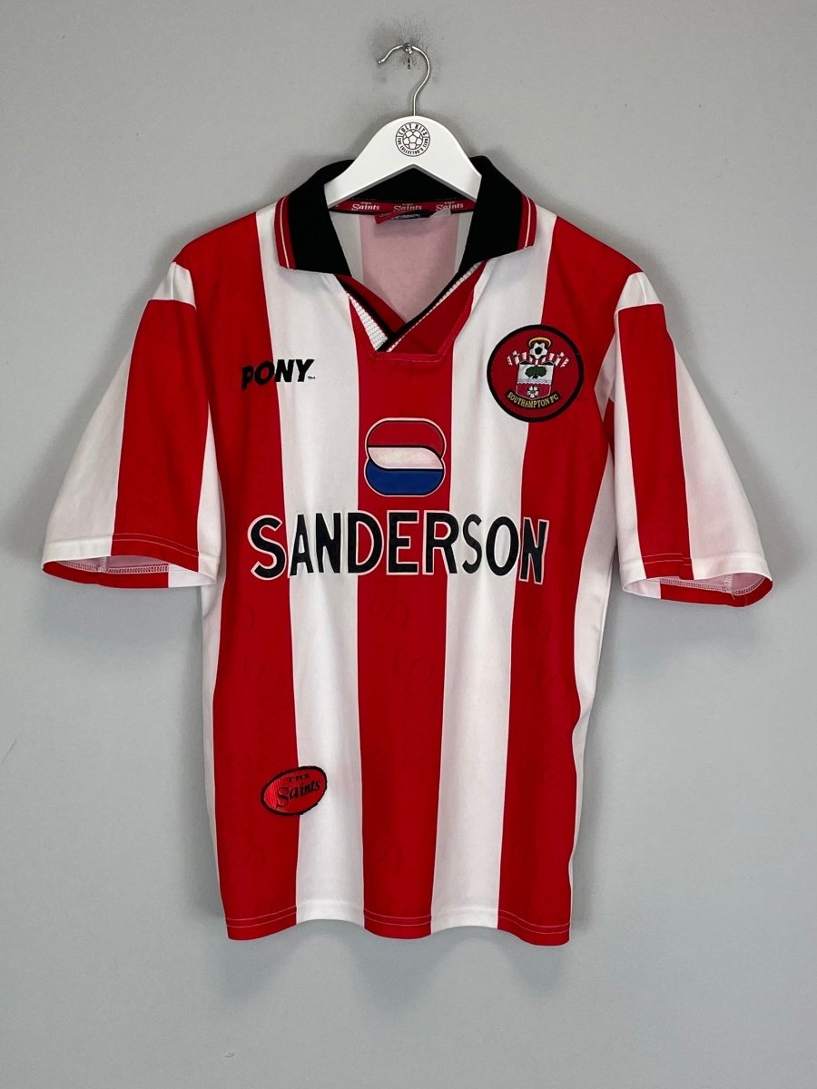 1997/99 SOUTHAMPTON HOME SHIRT (M) PONY - Cult Kits - Medium - Buy Vintage Football Shirts, Authentic Retro Football Shirts For Sale, Classic Football Shirts & Soccer Jersey