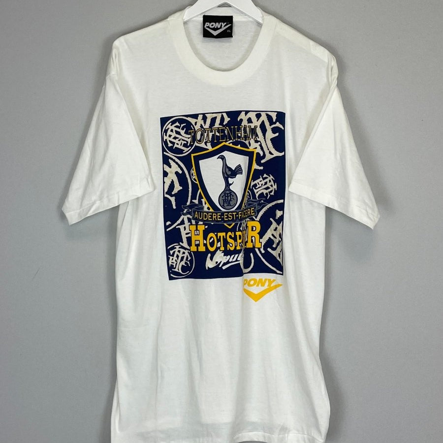 1997/99 TOTTENHAM GRAPHIC T - SHIRT (XL) PONY - Cult Kits - XL - Buy Vintage Football Shirts, Authentic Retro Football Shirts For Sale, Classic Football Shirts & Soccer Jersey