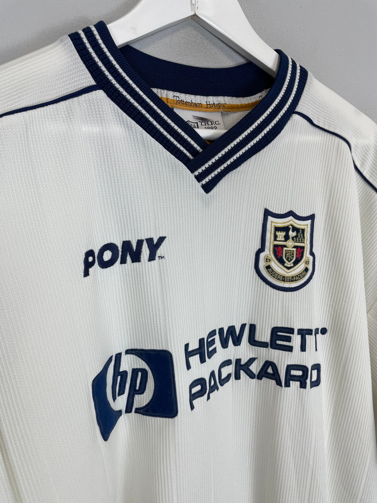 Shop 1997/99 TOTTENHAM HOME SHIRT (XXL) PONY, classic football shirts, vintage football shirts & retro soccer jerseys at Cult Kits