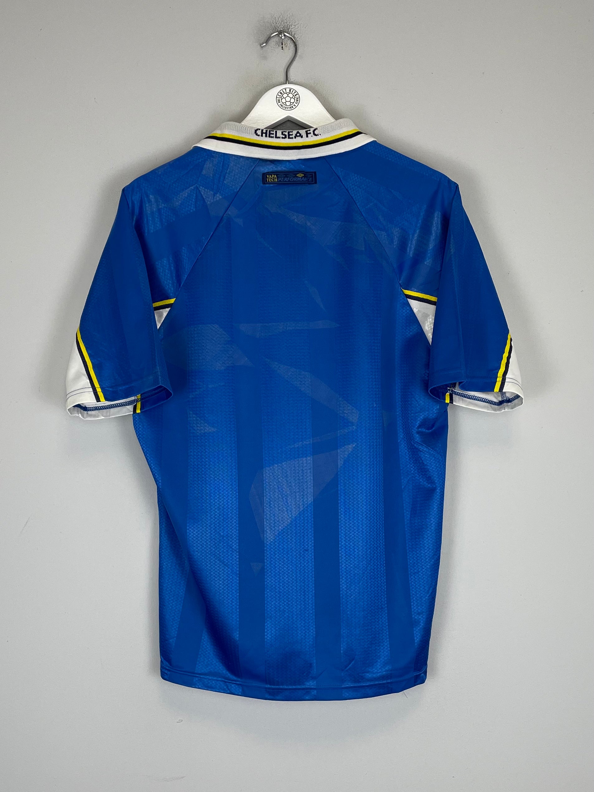 Shop 1997/98 CHELSEA HOME SHIRT (M) UMBRO, classic football shirts, vintage football shirts & retro soccer jerseys at Cult Kits