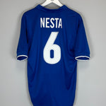 Shop 1997/98 ITALY NESTA #6 HOME SHIRT (M) NIKE, classic football shirts, vintage football shirts & retro soccer jerseys at Cult Kits