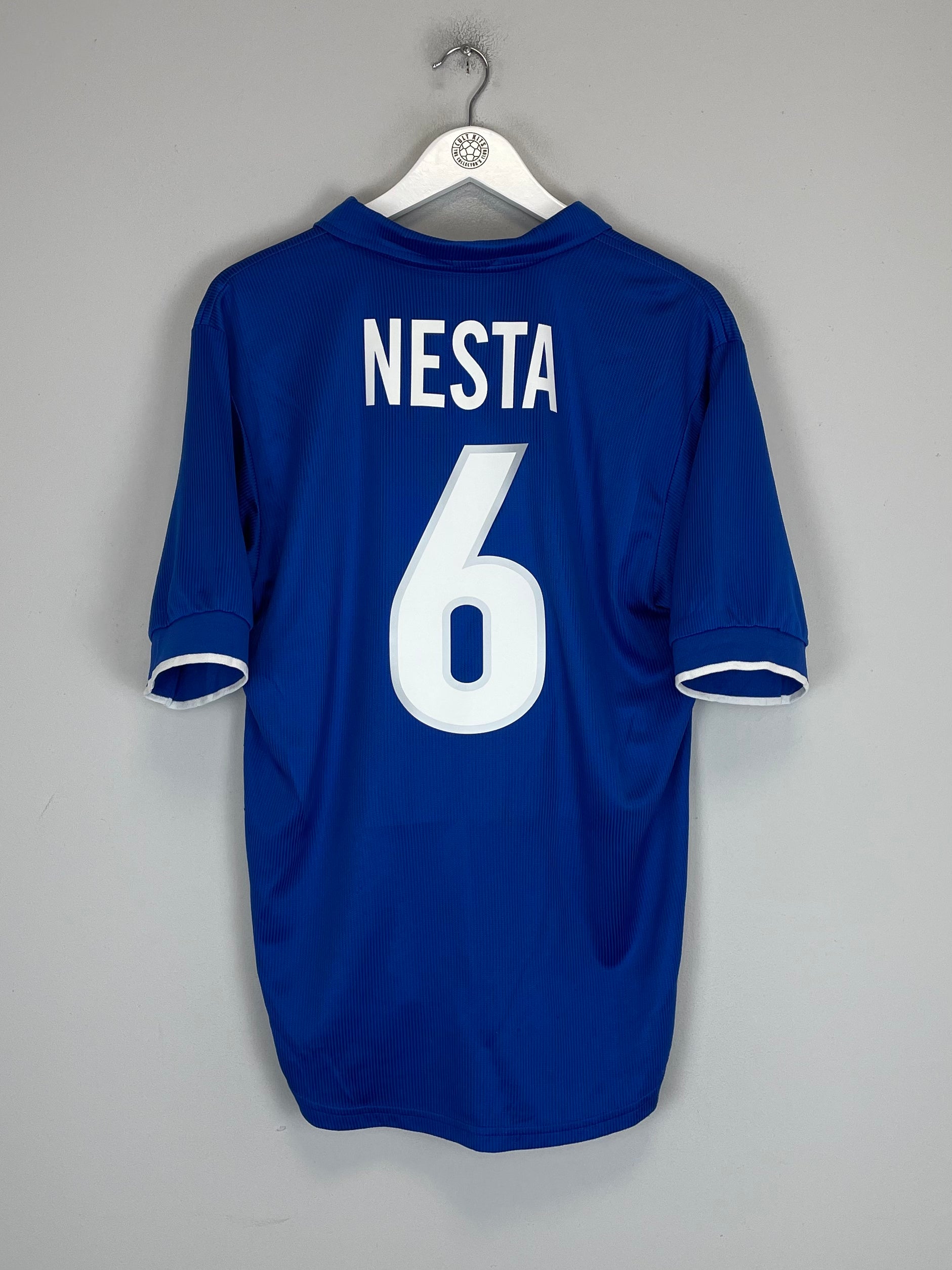 Shop 1997/98 ITALY NESTA #6 HOME SHIRT (M) NIKE, classic football shirts, vintage football shirts & retro soccer jerseys at Cult Kits