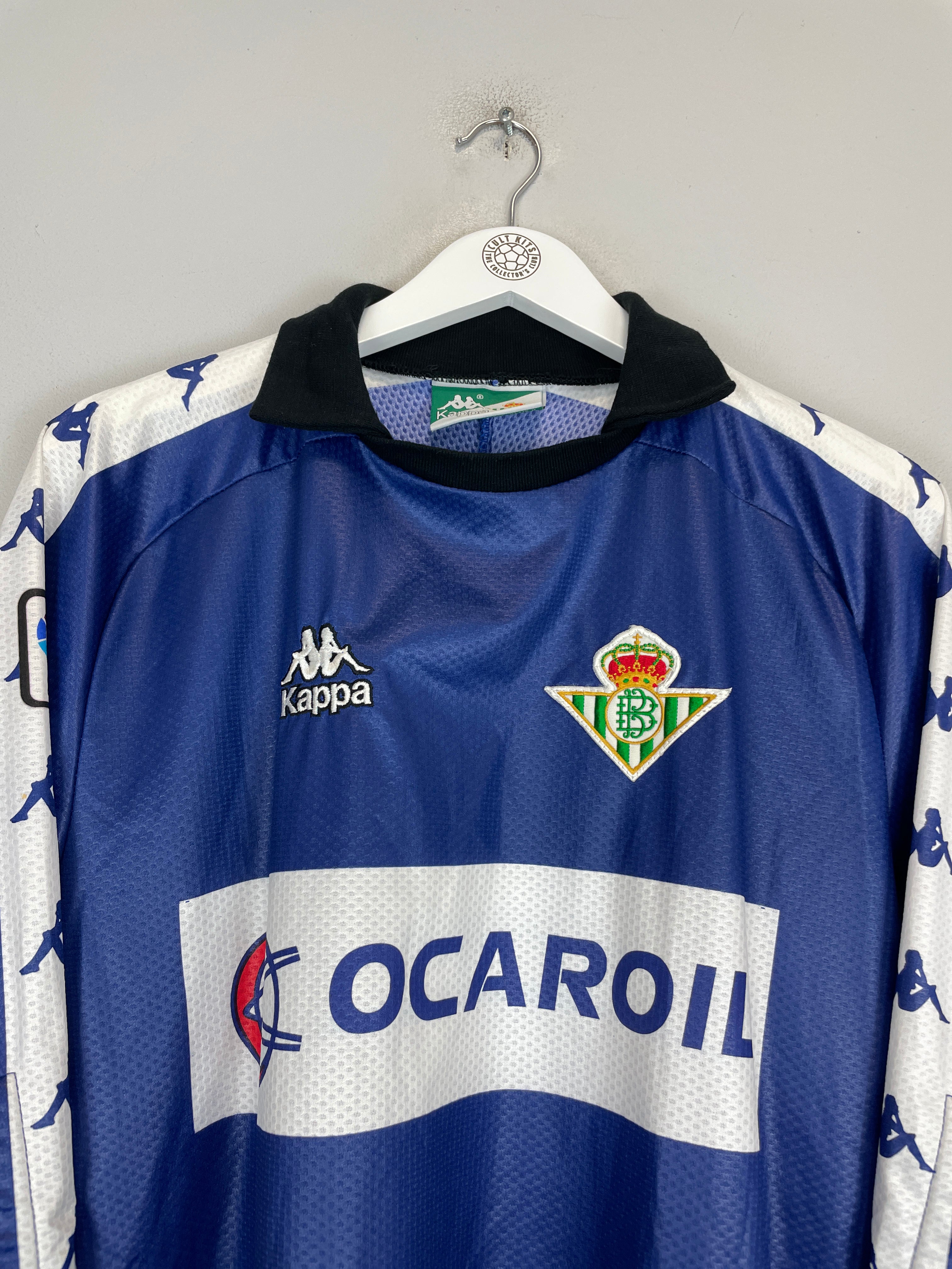 1997/98 REAL BETIS T.PRATZ #1 *PLAYER ISSUE* GK SHIRT (XL) PRINT LOGO BAGE EMBLEM CREST