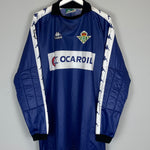 1997/98 REAL BETIS T.PRATZ #1 *PLAYER ISSUE* GK SHIRT (XL) KAPPA OCAROIL LFP LA LIGA LONG SLEEVE SLEEVED COLLAR BLUE WHITE