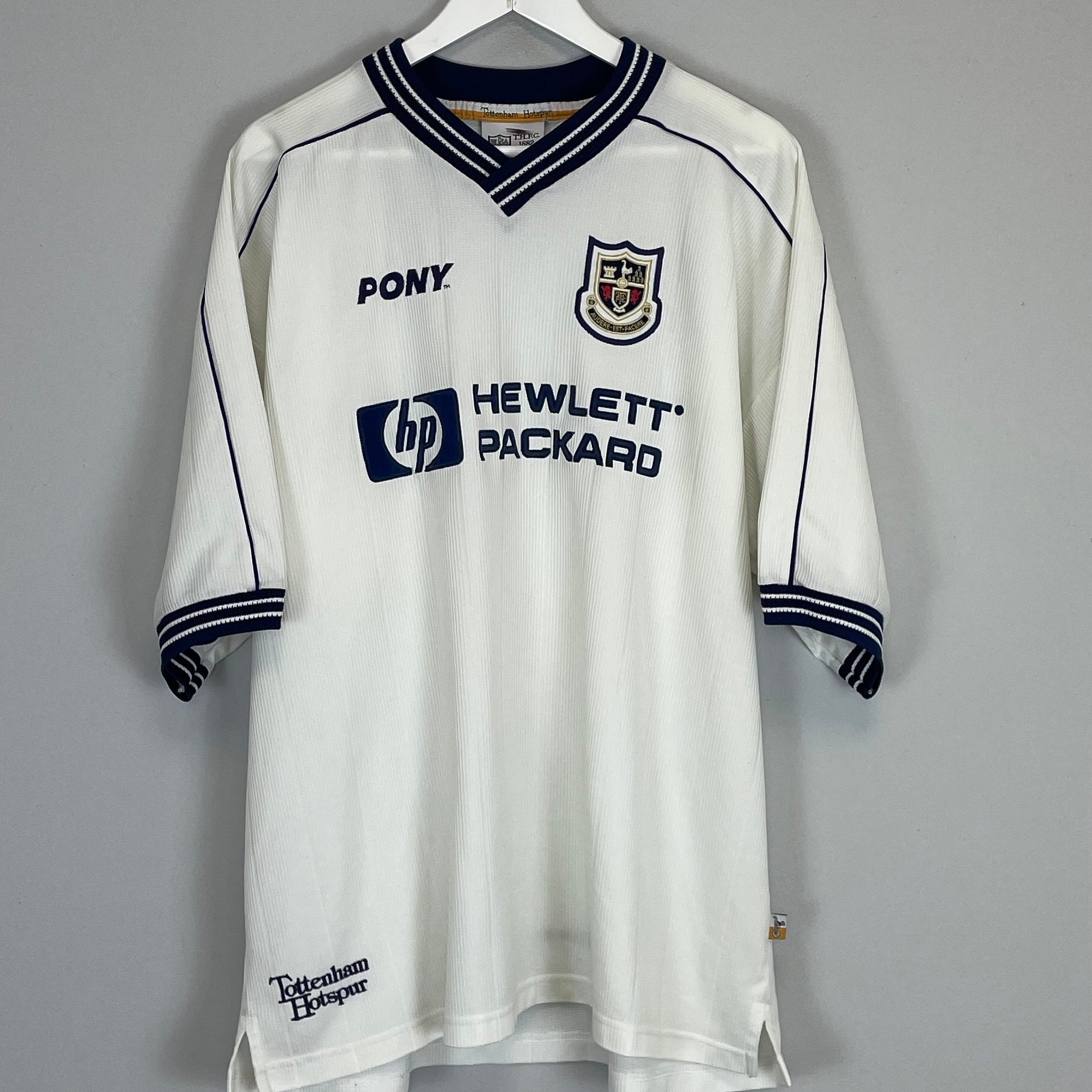 Shop 1997/99 TOTTENHAM HOME SHIRT (XXL) PONY, classic football shirts, vintage football shirts & retro soccer jerseys at Cult Kits