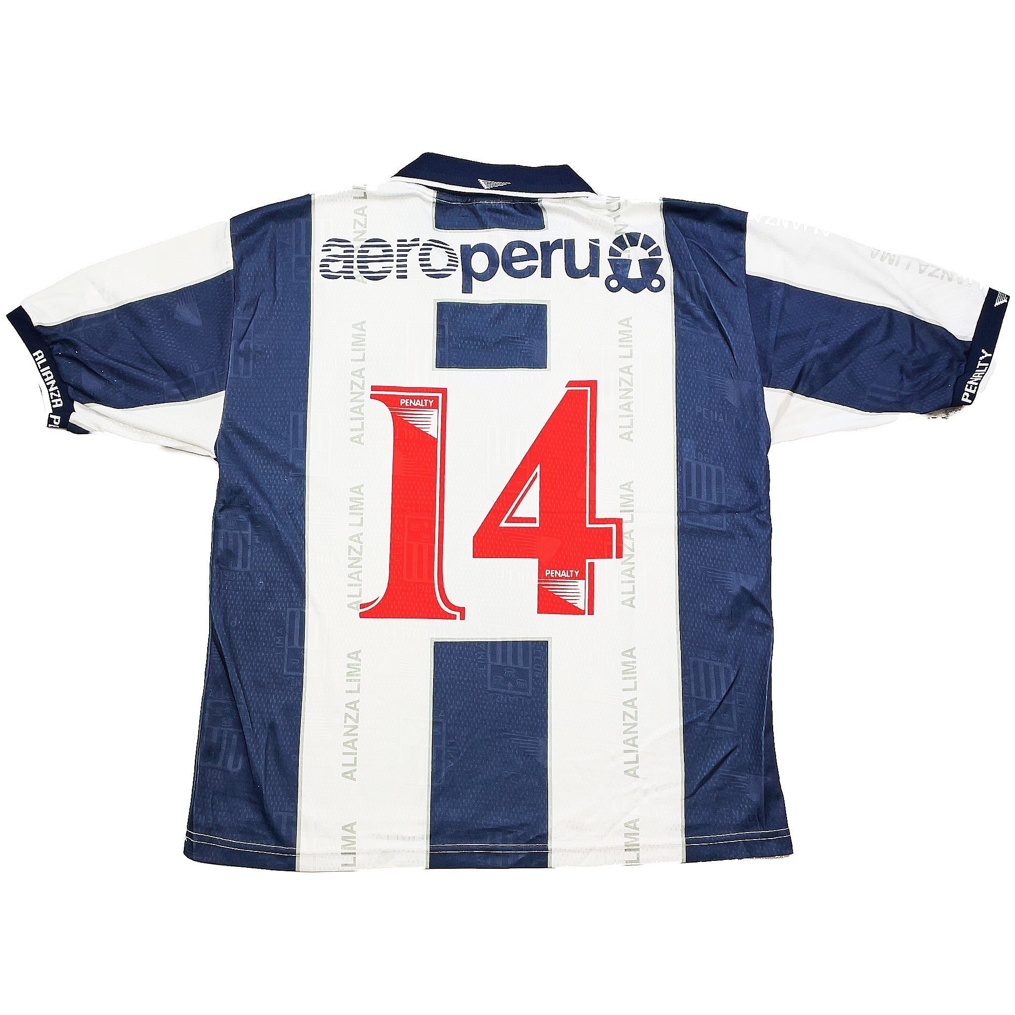 Buy 1998 Alianza Lima 14 Home Shirt (L) Penalty ~ Free worldwide shipping ~ Authentic Vintage Football Shirts from Cult Kits