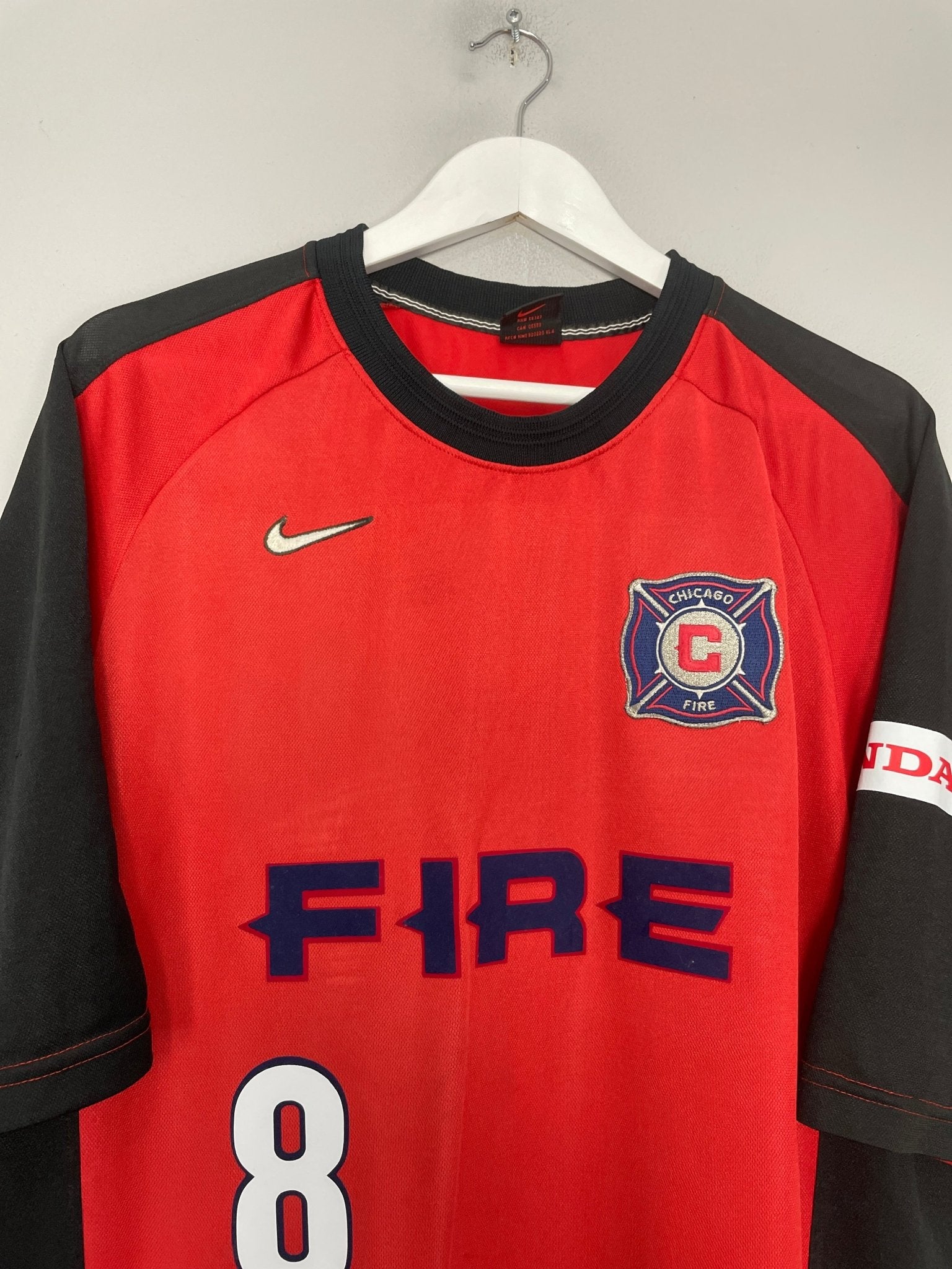 Shop 1998 CHICAGO FIRE STOITCHKOV #8 TRAINING SHIRT (XL) NIKE, classic football shirts, vintage football shirts & retro soccer jerseys at Cult Kits