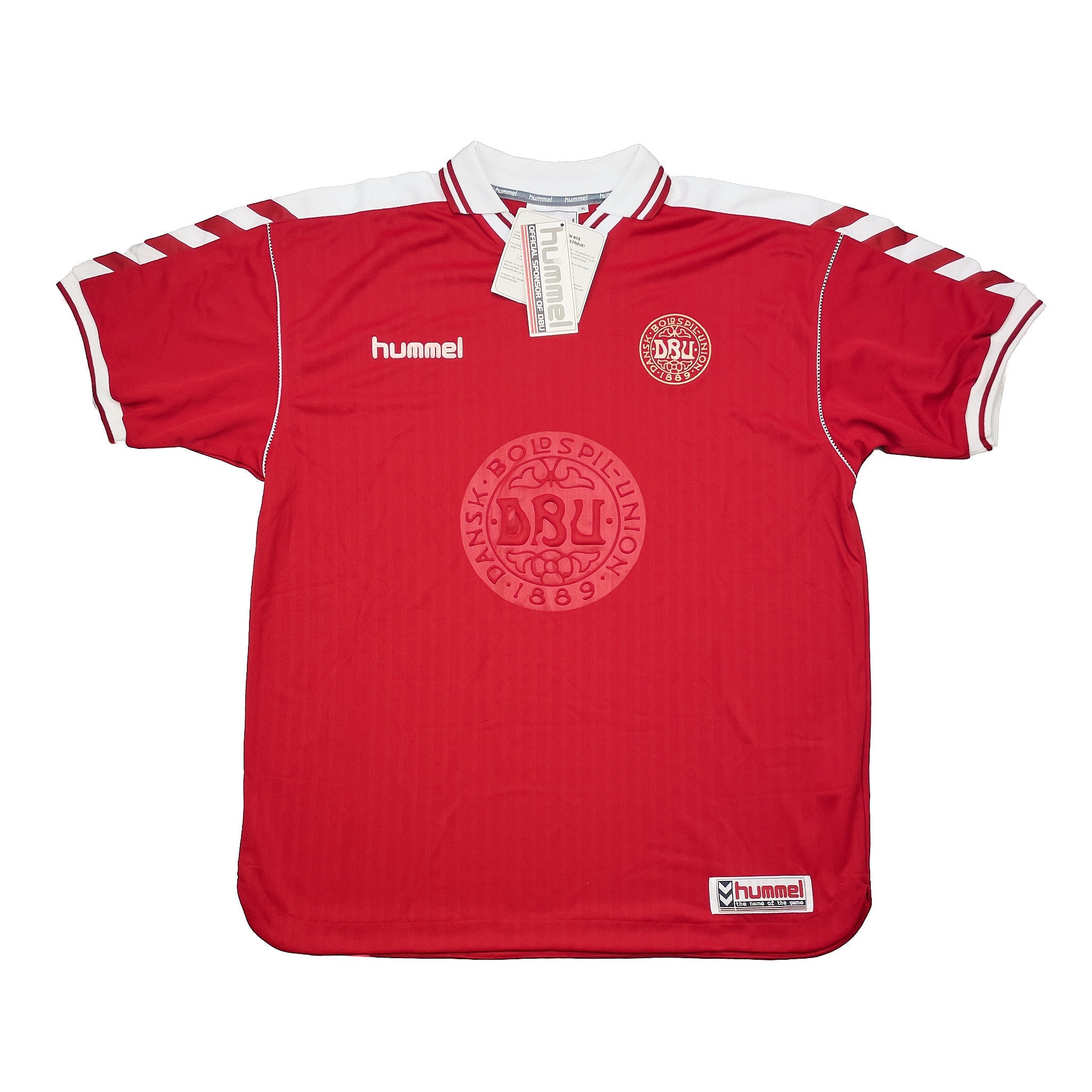 Buy 1998 Denmark *BNWT* Home Shirt (XL) Hummel ~ Free worldwide shipping ~ Authentic Vintage Football Shirts from Cult Kits