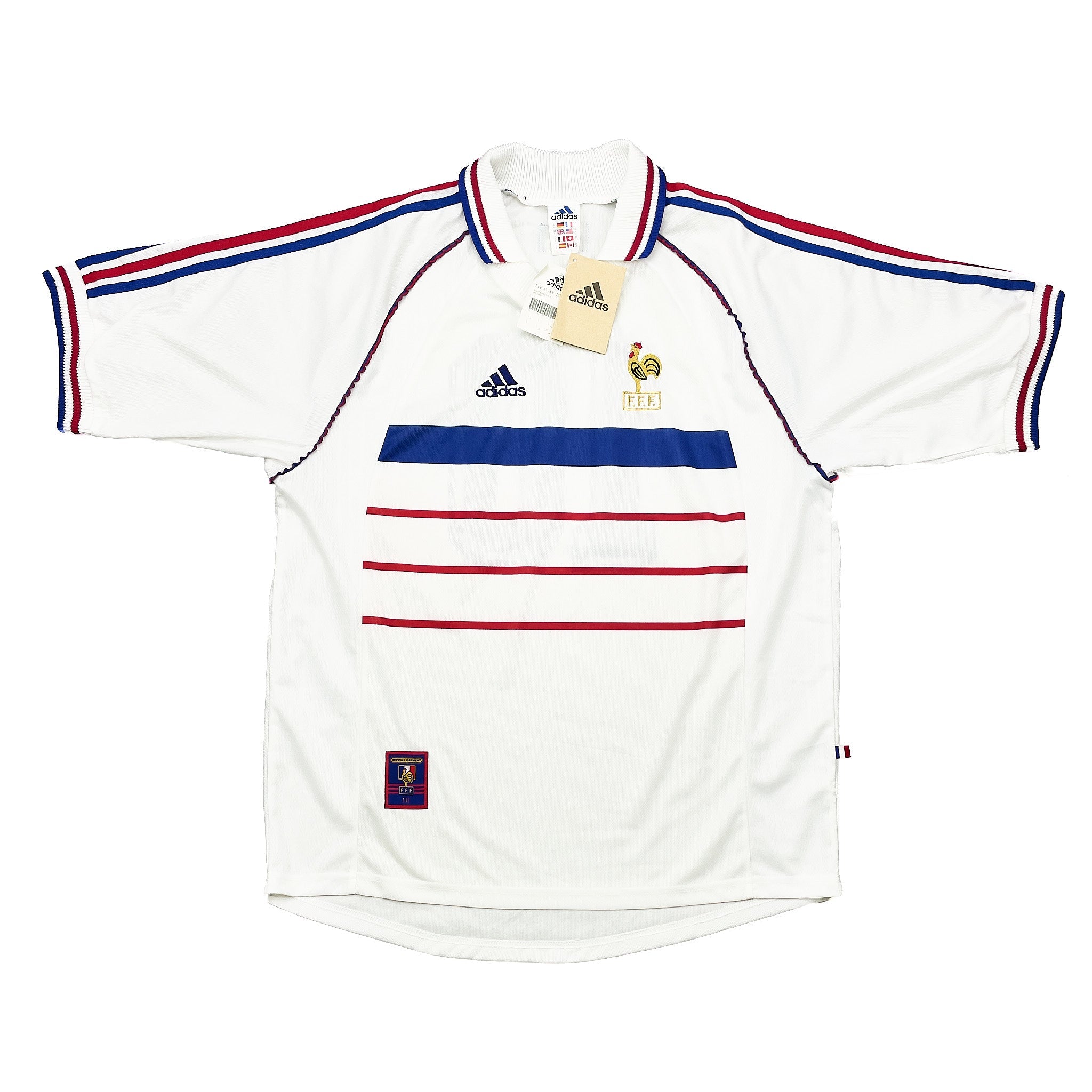 Buy 1998 France 10 *BNWT* Away Shirt (L) Adidas ~ Free worldwide shipping ~ Authentic Vintage Football Shirts from Cult Kits