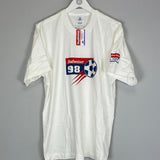 1998 FRANCE 98 BUDWEISER WORLD CUP *BNWT* T - SHIRT (L) OM - Cult Kits - Large - Buy Vintage Football Shirts, Authentic Retro Football Shirts For Sale, Classic Football Shirts & Soccer Jersey