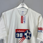 1998 FRANCE 98 BUDWEISER WORLD CUP *BNWT* T - SHIRT (L) OM - Cult Kits - Large - Buy Vintage Football Shirts, Authentic Retro Football Shirts For Sale, Classic Football Shirts & Soccer Jersey
