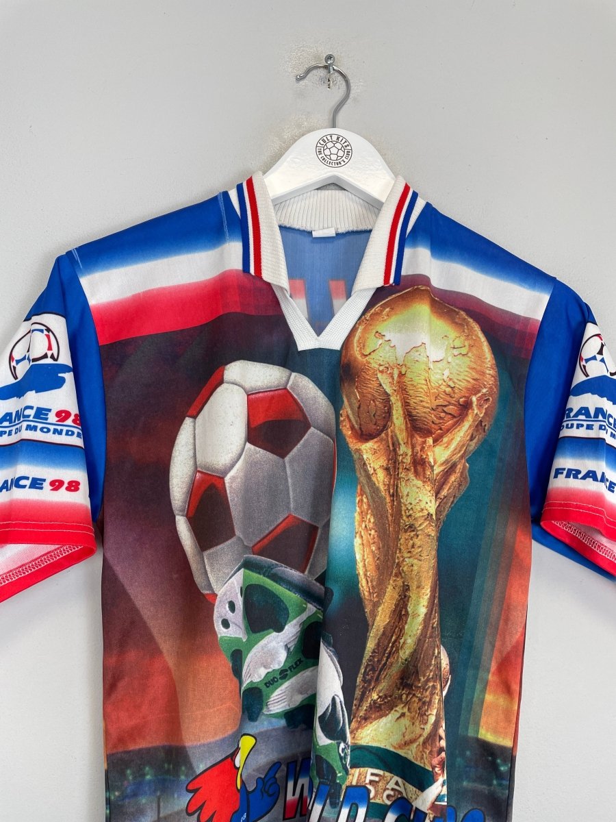 1998 FRANCE WORLD CUP BOOTLEG TEE (S) OM - Cult Kits - Small - Buy Vintage Football Shirts, Authentic Retro Football Shirts For Sale, Classic Football Shirts & Soccer Jersey