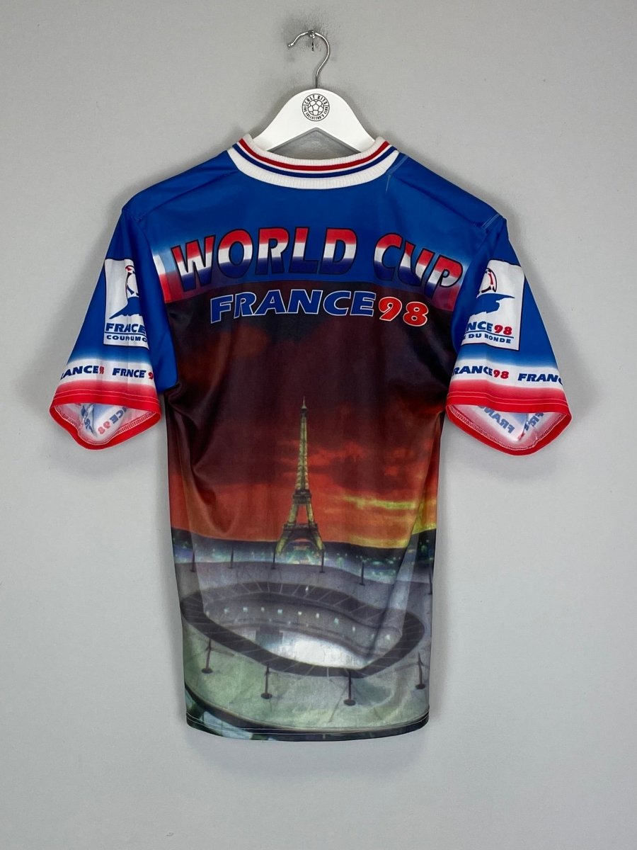 1998 FRANCE WORLD CUP BOOTLEG TEE (S) OM - Cult Kits - Small - Buy Vintage Football Shirts, Authentic Retro Football Shirts For Sale, Classic Football Shirts & Soccer Jersey