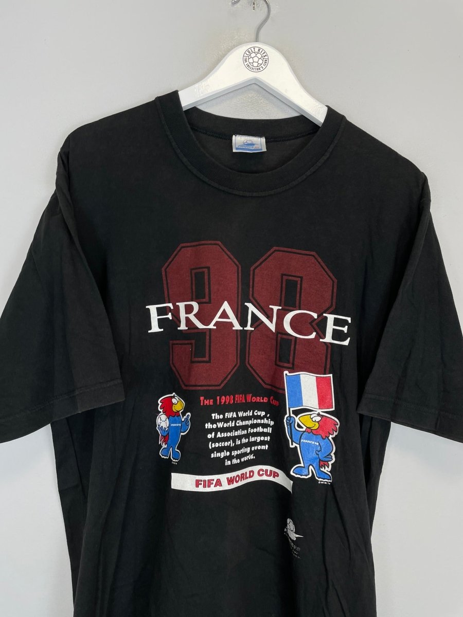 1998 FRANCE WORLD CUP T - SHIRT (M) OM - Cult Kits - Medium - Buy Vintage Football Shirts, Authentic Retro Football Shirts For Sale, Classic Football Shirts & Soccer Jersey