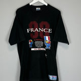 1998 FRANCE WORLD CUP T - SHIRT (M) OM - Cult Kits - Medium - Buy Vintage Football Shirts, Authentic Retro Football Shirts For Sale, Classic Football Shirts & Soccer Jersey