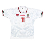 Buy 1998 Mexico Blanco 11 *BNWT with Defects* Reissue Away Shirt (M) ABA Sport ~ Free worldwide shipping ~ Authentic Vintage Football Shirts from Cult Kits