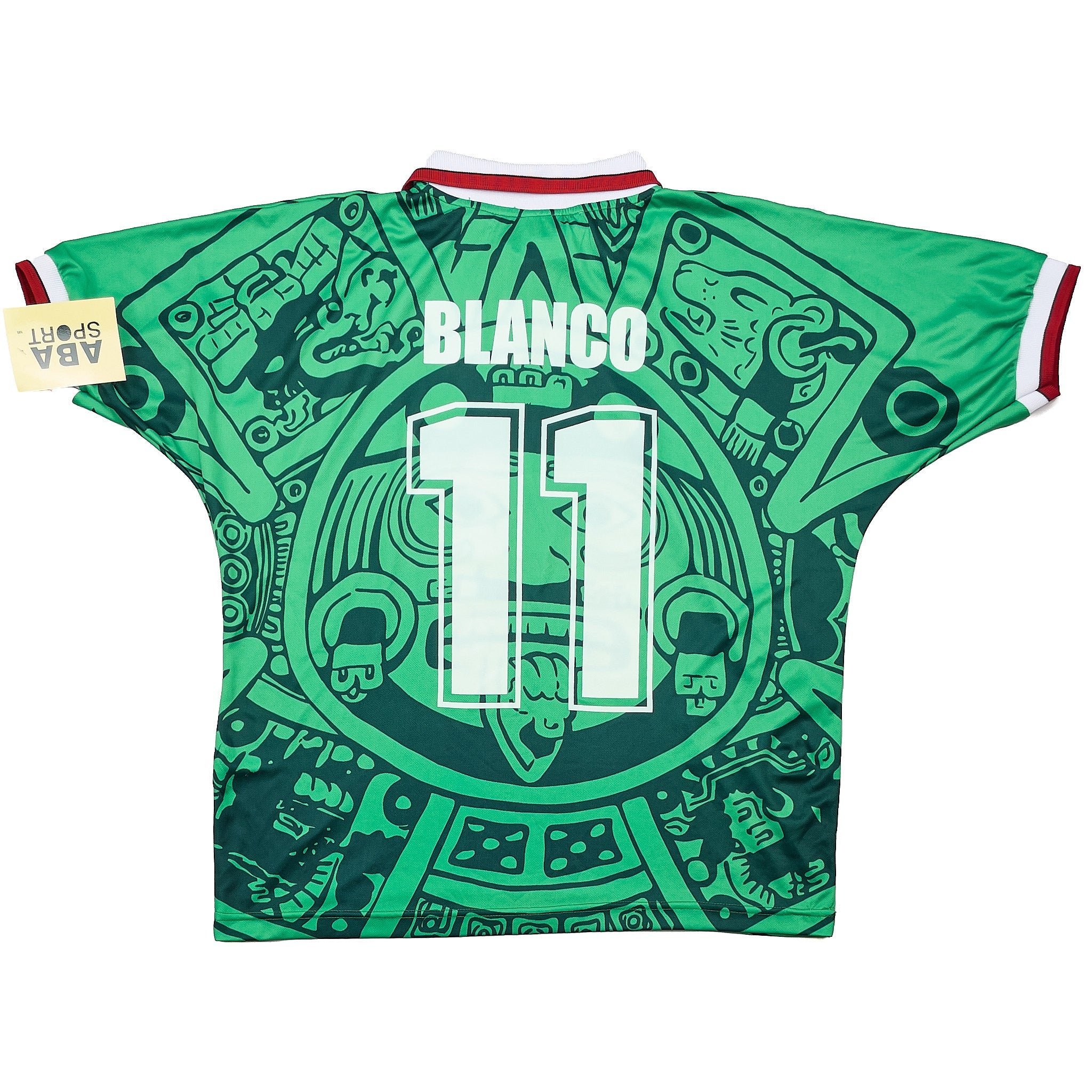 Buy 1998 Mexico Blanco 11 *BNWT with Defects* Reissue World Cup Edition Home Shirt (L) ABA Sport ~ Free worldwide shipping ~ Authentic Vintage Football Shirts from Cult Kits