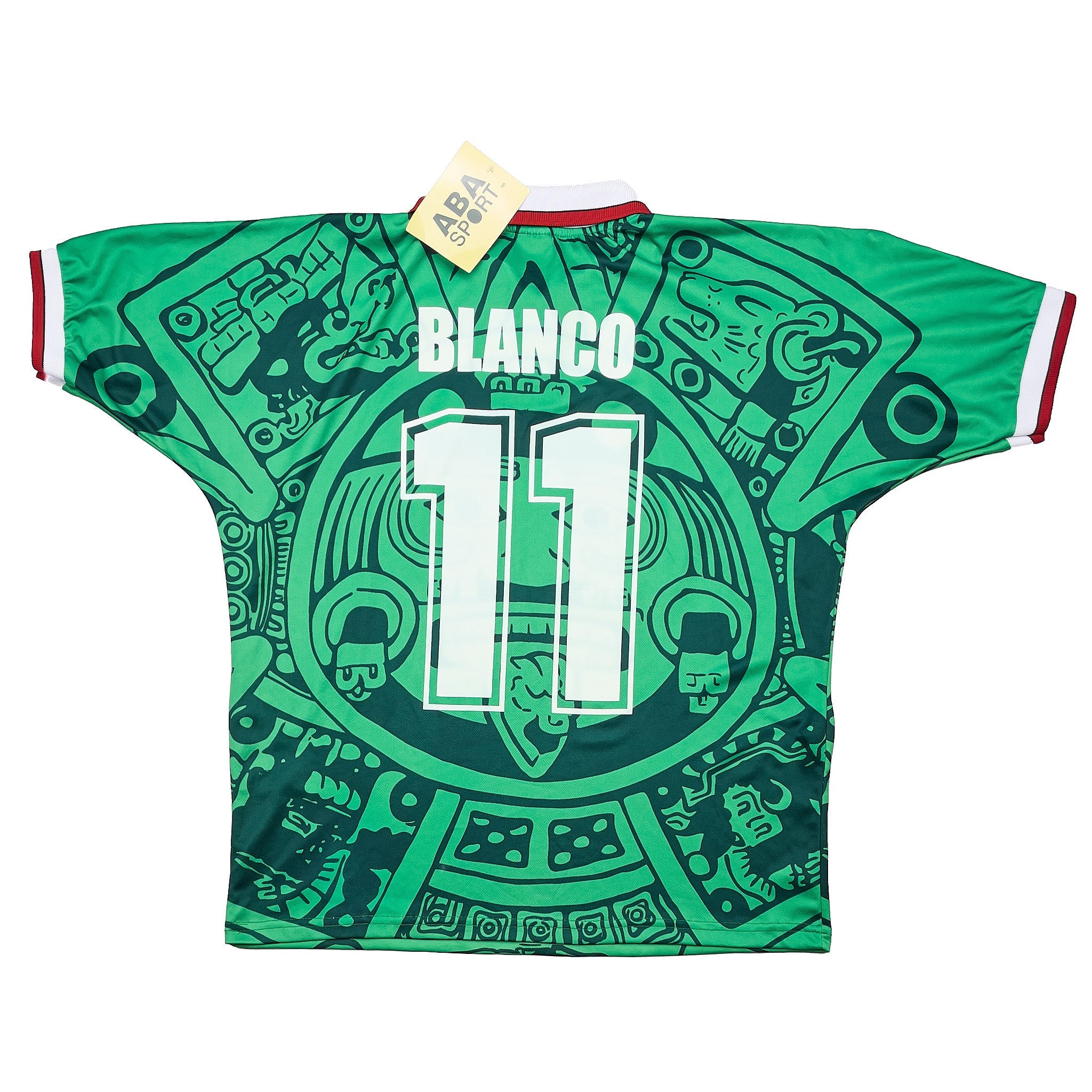 Buy 1998 Mexico Blanco 11 *BNWT with Defects* Reissue World Cup Edition Home Shirt (L) ABA Sport ~ Free worldwide shipping ~ Authentic Vintage Football Shirts from Cult Kits