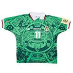 Buy 1998 Mexico Blanco 11 *BNWT with Defects* Reissue World Cup Edition Home Shirt (L) ABA Sport ~ Free worldwide shipping ~ Authentic Vintage Football Shirts from Cult Kits