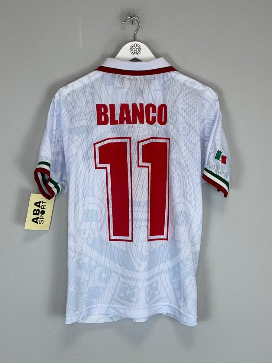 1998 Mexico Blanco 11 *Reissue* World Cup Edition Away (Multiple) ABA Sport - Cult Kits - Small - Buy Vintage Football Shirts, Authentic Retro Football Shirts For Sale, Classic Football Shirts & Soccer Jersey
