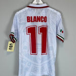 1998 Mexico Blanco 11 *Reissue* World Cup Edition Away (Multiple) ABA Sport - Cult Kits - Small - Buy Vintage Football Shirts, Authentic Retro Football Shirts For Sale, Classic Football Shirts & Soccer Jersey