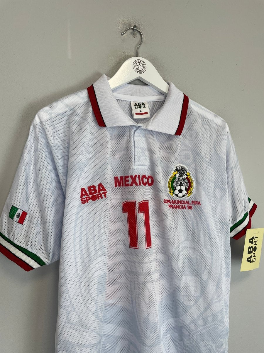 1998 Mexico Blanco 11 *Reissue* World Cup Edition Away (Multiple) ABA Sport - Cult Kits - Small - Buy Vintage Football Shirts, Authentic Retro Football Shirts For Sale, Classic Football Shirts & Soccer Jersey