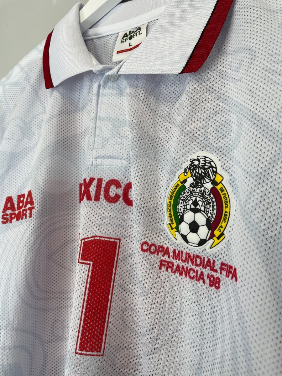 1998 Mexico Blanco 11 *Reissue* World Cup Edition Away (Multiple) ABA Sport - Cult Kits - Small - Buy Vintage Football Shirts, Authentic Retro Football Shirts For Sale, Classic Football Shirts & Soccer Jersey