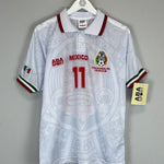 1998 Mexico Blanco 11 *Reissue* World Cup Edition Away (Multiple) ABA Sport - Cult Kits - Small - Buy Vintage Football Shirts, Authentic Retro Football Shirts For Sale, Classic Football Shirts & Soccer Jersey