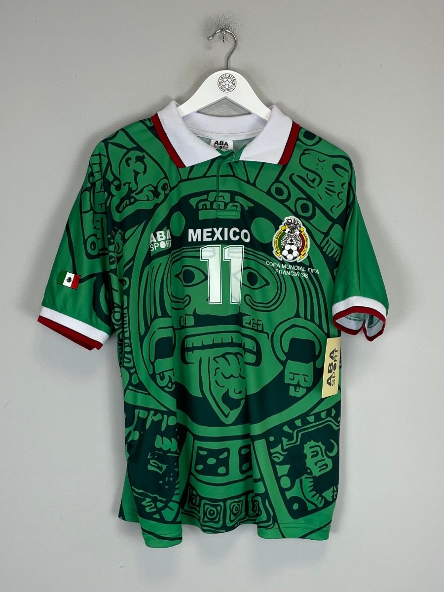 1998 Mexico Blanco 11 *Reissue* World Cup Edition Home (Multiple) ABA Sport - Cult Kits - Small - Buy Vintage Football Shirts, Authentic Retro Football Shirts For Sale, Classic Football Shirts & Soccer Jersey