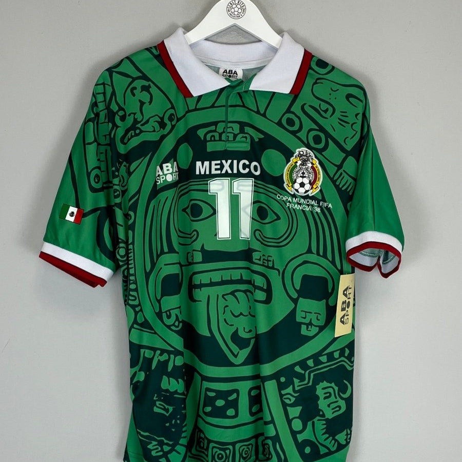 1998 Mexico Blanco 11 *Reissue* World Cup Edition Home (Multiple) ABA Sport - Cult Kits - Small - Buy Vintage Football Shirts, Authentic Retro Football Shirts For Sale, Classic Football Shirts & Soccer Jersey