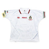 Buy 1998 Mexico *BNWT with Defects* Reissue World Cup Edition Away Shirt (XL) ABA Sport ~ Free worldwide shipping ~ Authentic Vintage Football Shirts from Cult Kits