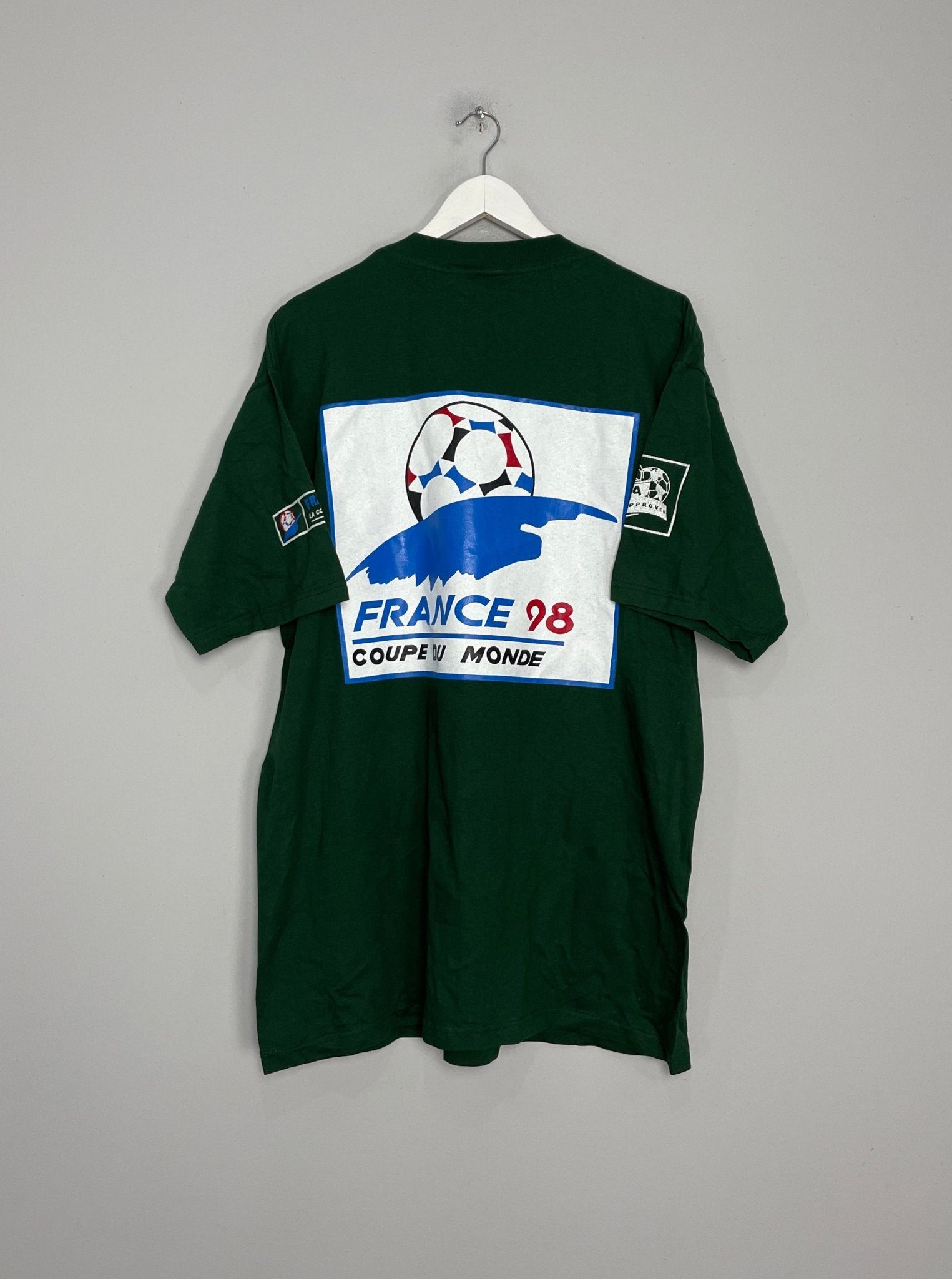 Shop 1998 MEXICO *BNWT* WORLD CUP T-SHIRT (XL) OM, classic football shirts, vintage football shirts & retro soccer jerseys at Cult Kits