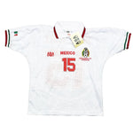 Buy 1998 Mexico Hernandez 15 *BNWT* Reissue World Cup Edition Away Shirt (L) ABA Sport ~ Free worldwide shipping ~ Authentic Vintage Football Shirts from Cult Kits