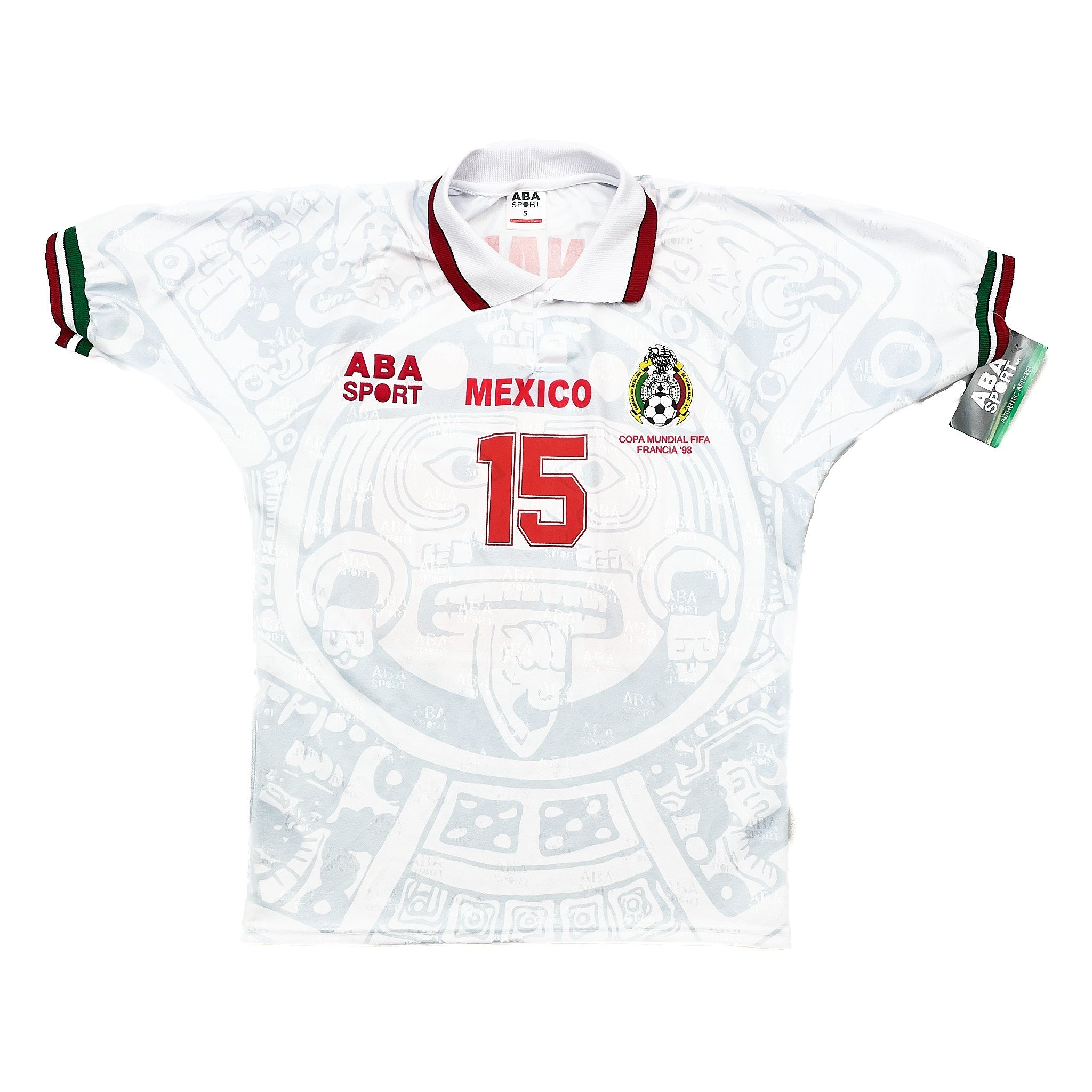 Buy 1998 Mexico Hernandez 15 *BNWT with Defects* Reissue Away Shirt (S) ABA Sport ~ Free worldwide shipping ~ Authentic Vintage Football Shirts from Cult Kits