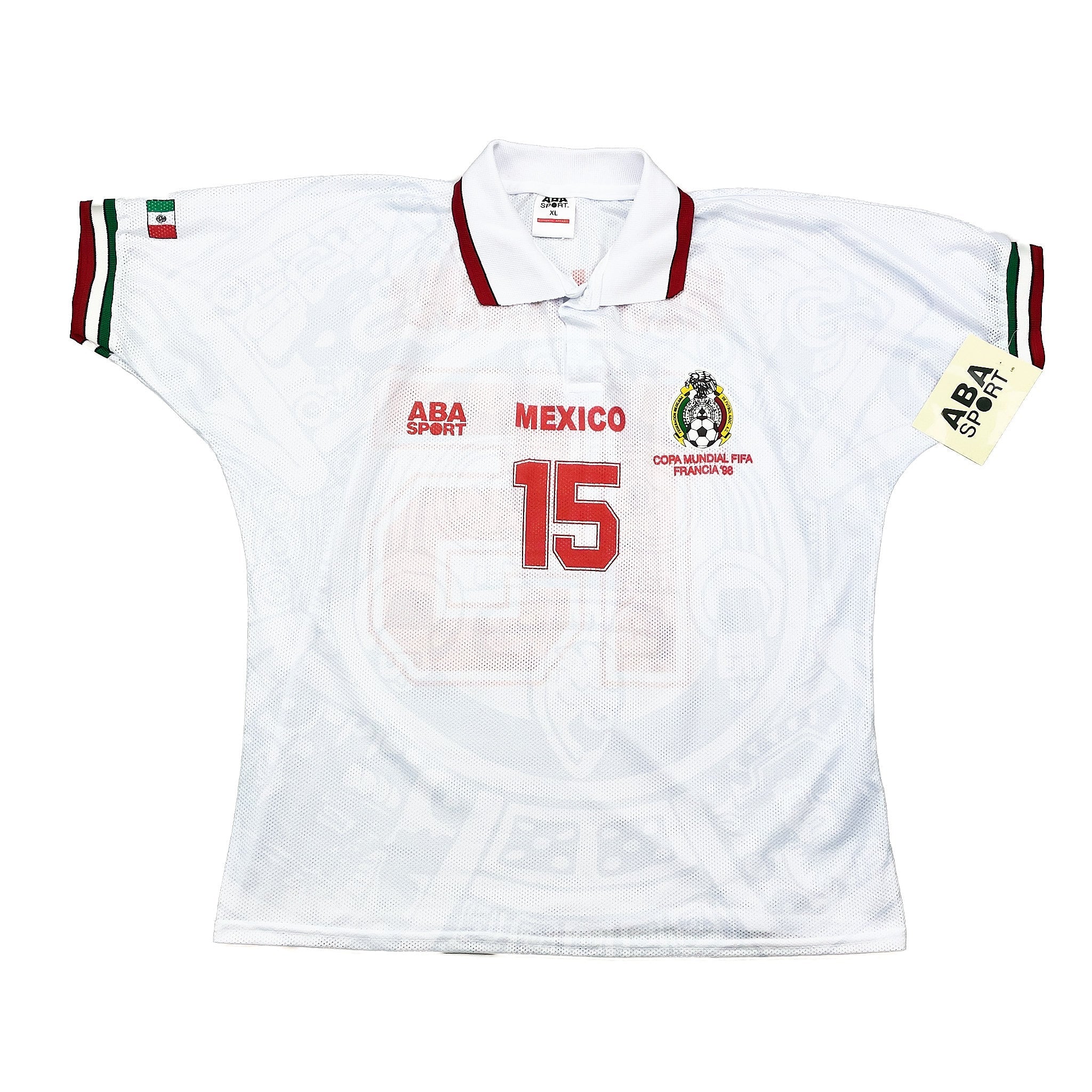 Buy 1998 Mexico Hernandez 15 *BNWT with Defects* Reissue World Cup Edition Away Shirt (XL) ABA Sport ~ Free worldwide shipping ~ Authentic Vintage Football Shirts from Cult Kits