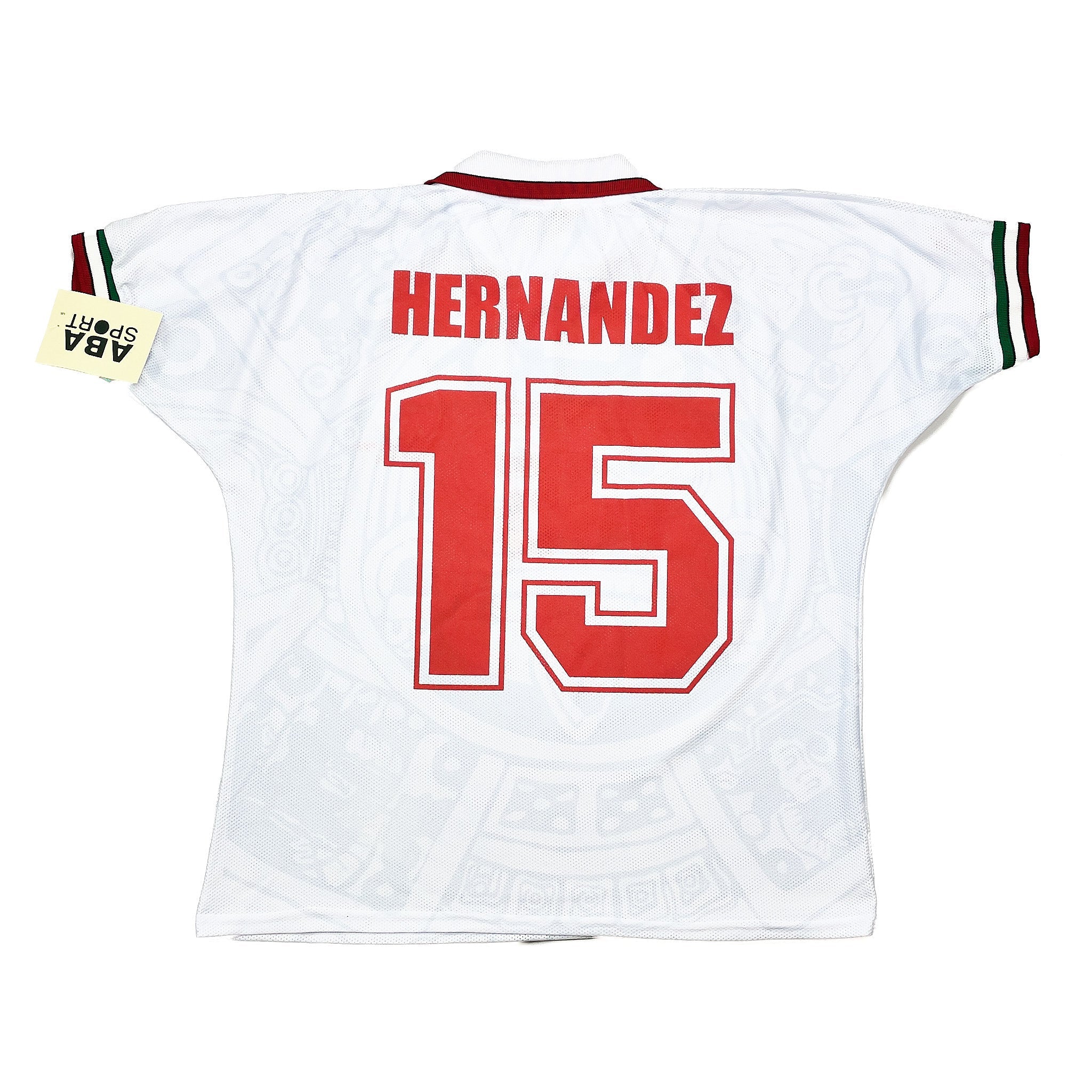 Buy 1998 Mexico Hernandez 15 *BNWT with Defects* Reissue World Cup Edition Away Shirt (XL) ABA Sport ~ Free worldwide shipping ~ Authentic Vintage Football Shirts from Cult Kits
