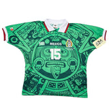 Buy 1998 Mexico Hernandez 15 *BNWT with Defects* Reissue World Cup Edition Home Shirt (L) ABA Sport ~ Free worldwide shipping ~ Authentic Vintage Football Shirts from Cult Kits