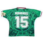 Buy 1998 Mexico Hernandez 15 *BNWT with Defects* Reissue World Cup Edition Home Shirt (XL) ABA Sport ~ Free worldwide shipping ~ Authentic Vintage Football Shirts from Cult Kits