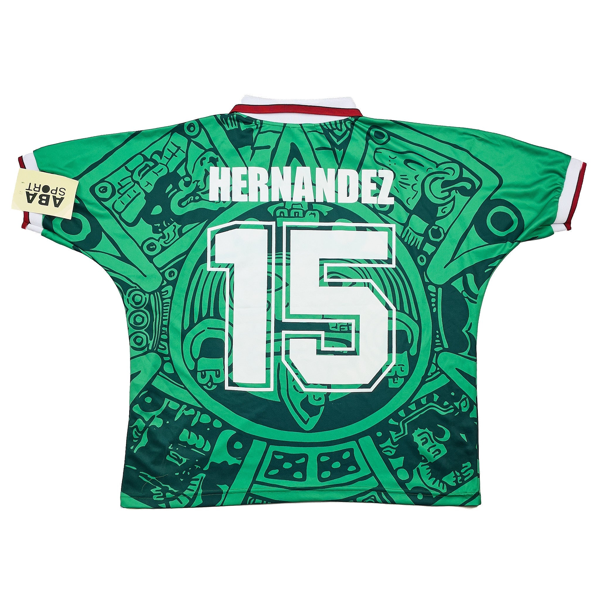 Buy 1998 Mexico Hernandez 15 *BNWT with Defects* Reissue World Cup Edition Home Shirt (XL) ABA Sport ~ Free worldwide shipping ~ Authentic Vintage Football Shirts from Cult Kits