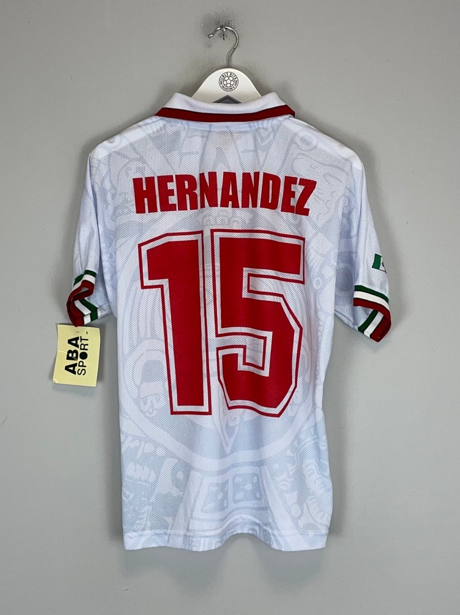 1998 Mexico Hernandez 15 *Reissue* World Cup Edition Away (Multiple) ABA Sport - Cult Kits - Small - Buy Vintage Football Shirts, Authentic Retro Football Shirts For Sale, Classic Football Shirts & Soccer Jersey