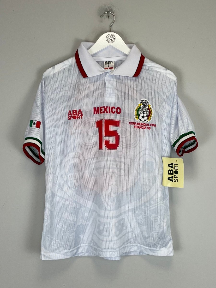 1998 Mexico Hernandez 15 *Reissue* World Cup Edition Away (Multiple) ABA Sport - Cult Kits - Small - Buy Vintage Football Shirts, Authentic Retro Football Shirts For Sale, Classic Football Shirts & Soccer Jersey