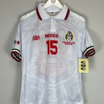1998 Mexico Hernandez 15 *Reissue* World Cup Edition Away (Multiple) ABA Sport - Cult Kits - Small - Buy Vintage Football Shirts, Authentic Retro Football Shirts For Sale, Classic Football Shirts & Soccer Jersey