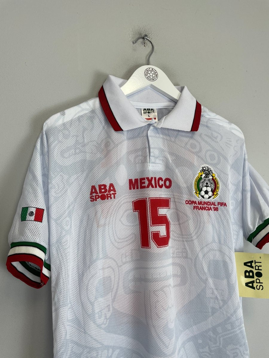 1998 Mexico Hernandez 15 *Reissue* World Cup Edition Away (Multiple) ABA Sport - Cult Kits - Small - Buy Vintage Football Shirts, Authentic Retro Football Shirts For Sale, Classic Football Shirts & Soccer Jersey