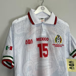1998 Mexico Hernandez 15 *Reissue* World Cup Edition Away (Multiple) ABA Sport - Cult Kits - Small - Buy Vintage Football Shirts, Authentic Retro Football Shirts For Sale, Classic Football Shirts & Soccer Jersey