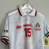 1998 Mexico Hernandez 15 *Reissue* World Cup Edition Away (Multiple) ABA Sport - Cult Kits - Small - Buy Vintage Football Shirts, Authentic Retro Football Shirts For Sale, Classic Football Shirts & Soccer Jersey