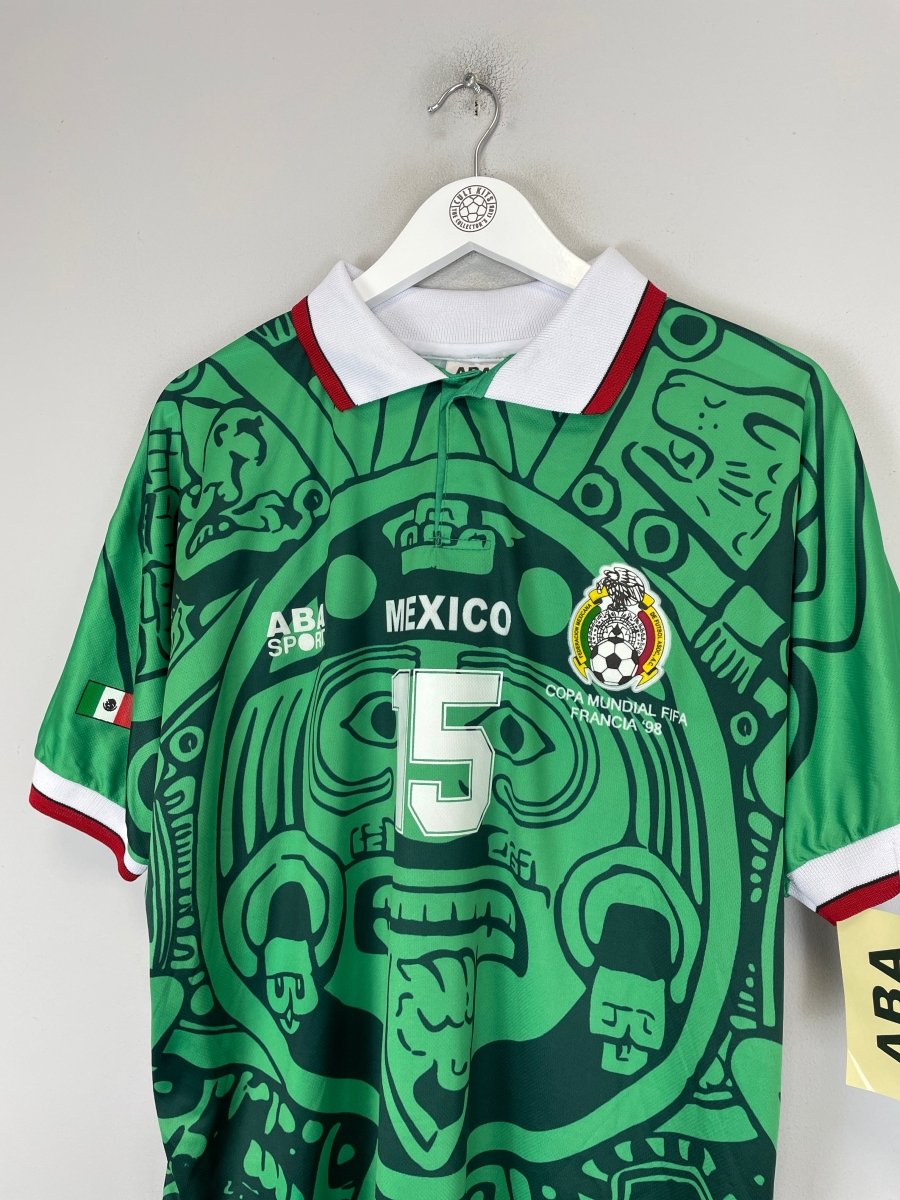 1998 Mexico Hernandez 15 *Reissue* World Cup Edition Home (Multiple) ABA Sport - Cult Kits - Small - Buy Vintage Football Shirts, Authentic Retro Football Shirts For Sale, Classic Football Shirts & Soccer Jersey