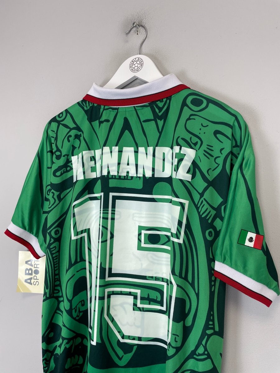 1998 Mexico Hernandez 15 *Reissue* World Cup Edition Home (Multiple) ABA Sport - Cult Kits - Small - Buy Vintage Football Shirts, Authentic Retro Football Shirts For Sale, Classic Football Shirts & Soccer Jersey