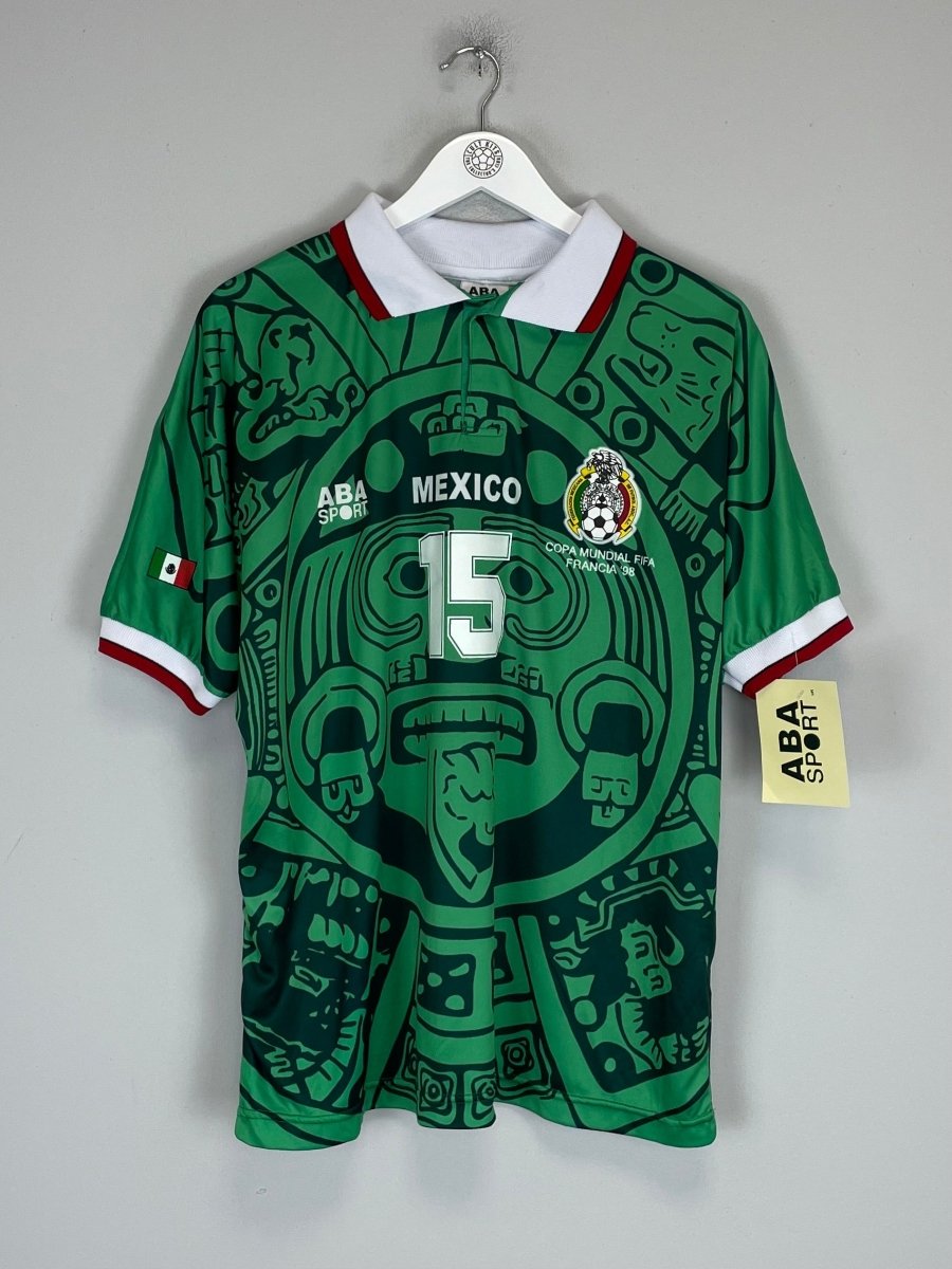 1998 Mexico Hernandez 15 *Reissue* World Cup Edition Home (Multiple) ABA Sport - Cult Kits - Small - Buy Vintage Football Shirts, Authentic Retro Football Shirts For Sale, Classic Football Shirts & Soccer Jersey