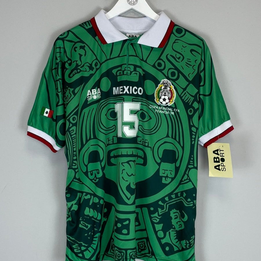 1998 Mexico Hernandez 15 *Reissue* World Cup Edition Home (Multiple) ABA Sport - Cult Kits - Small - Buy Vintage Football Shirts, Authentic Retro Football Shirts For Sale, Classic Football Shirts & Soccer Jersey